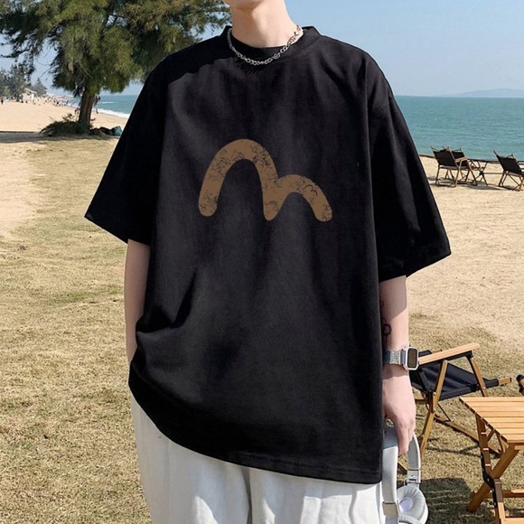 Evisu Other - Casual couple crew neck short sleeve T-shirt